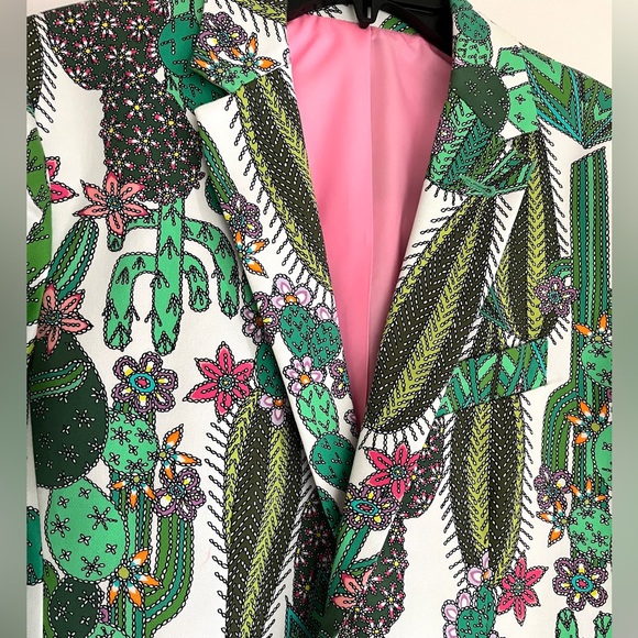 Mr Turk Desert Garden Cactus Mens Blazer Jacket New With Tags 38 - Picture 6 of 16